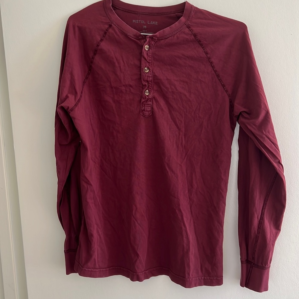 Pistol Lake Long sleeve cotton henley